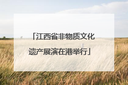 江西省非物质文化遗产展演在港举行